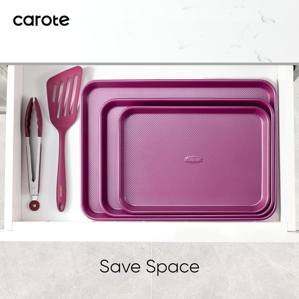 3-Piece Baking Pan Set - Bakeware Set, Baking Sheet Set Including 13 Inch 15 ...