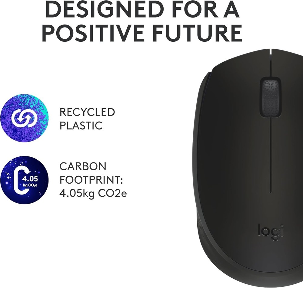Logitech M170 - Lightweight Wireless Mouse with 33ft Range & 800 DPI Sensitivity