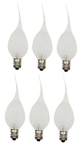 6-Pack, Incandescent Silicone Dipped Candle Light Bulbs, 7 Watt, Longer Life