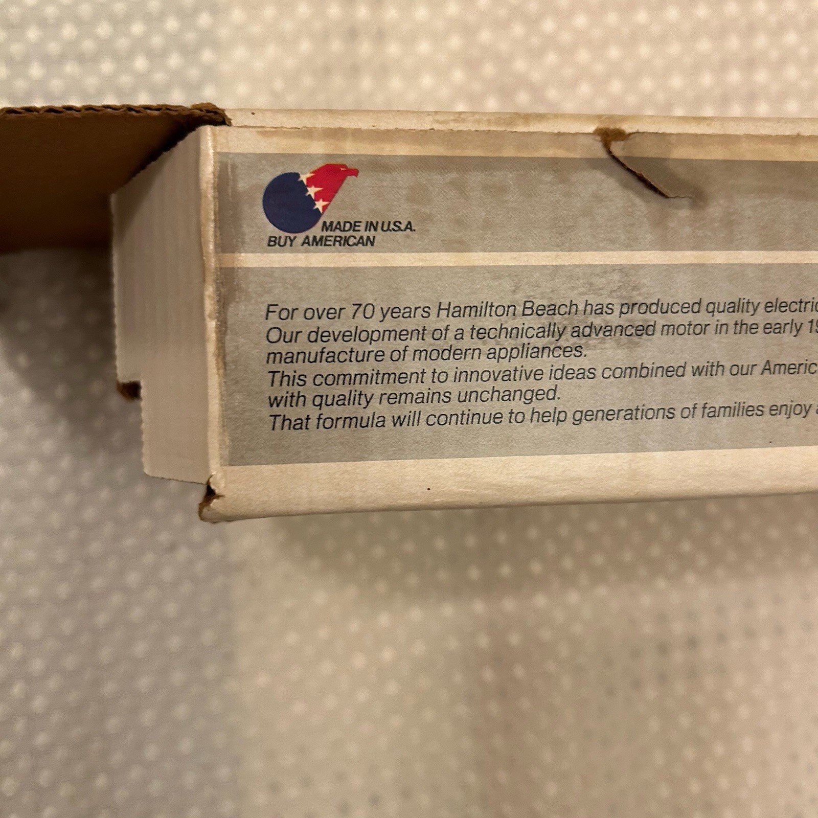 Hamilton Beach 275ALB Almond w/ Brown Trim Electric Knife Made In U.S.A. Tested