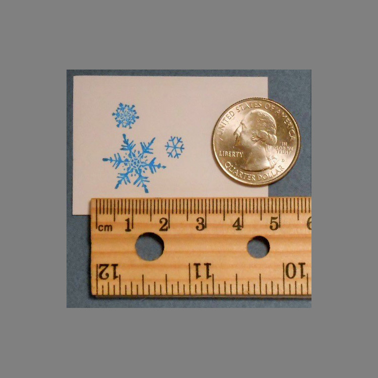 Snowflake Trio mounted rubber stamp, winter, snow, Christmas CMS 7