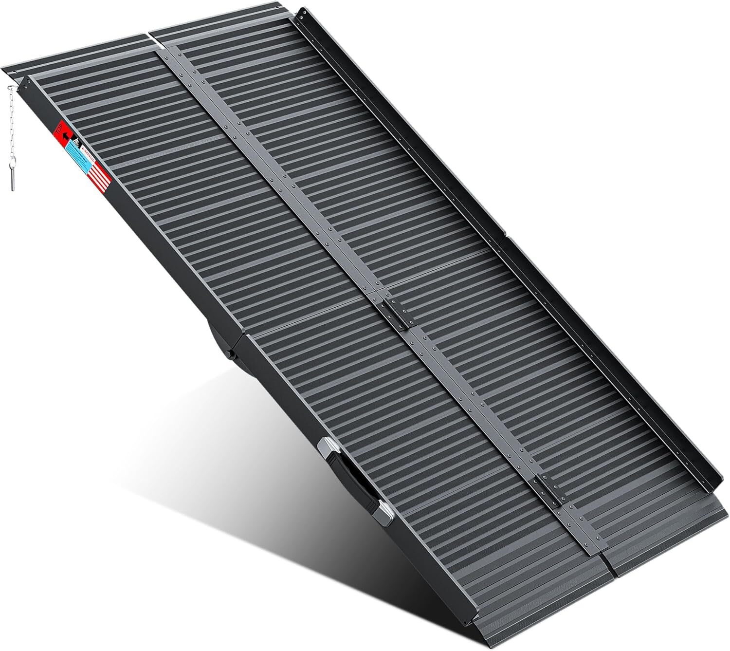 5 FT Portable Wheelchair Ramp Non-Slip Aluminum Folding Handicap Scooter Ramp