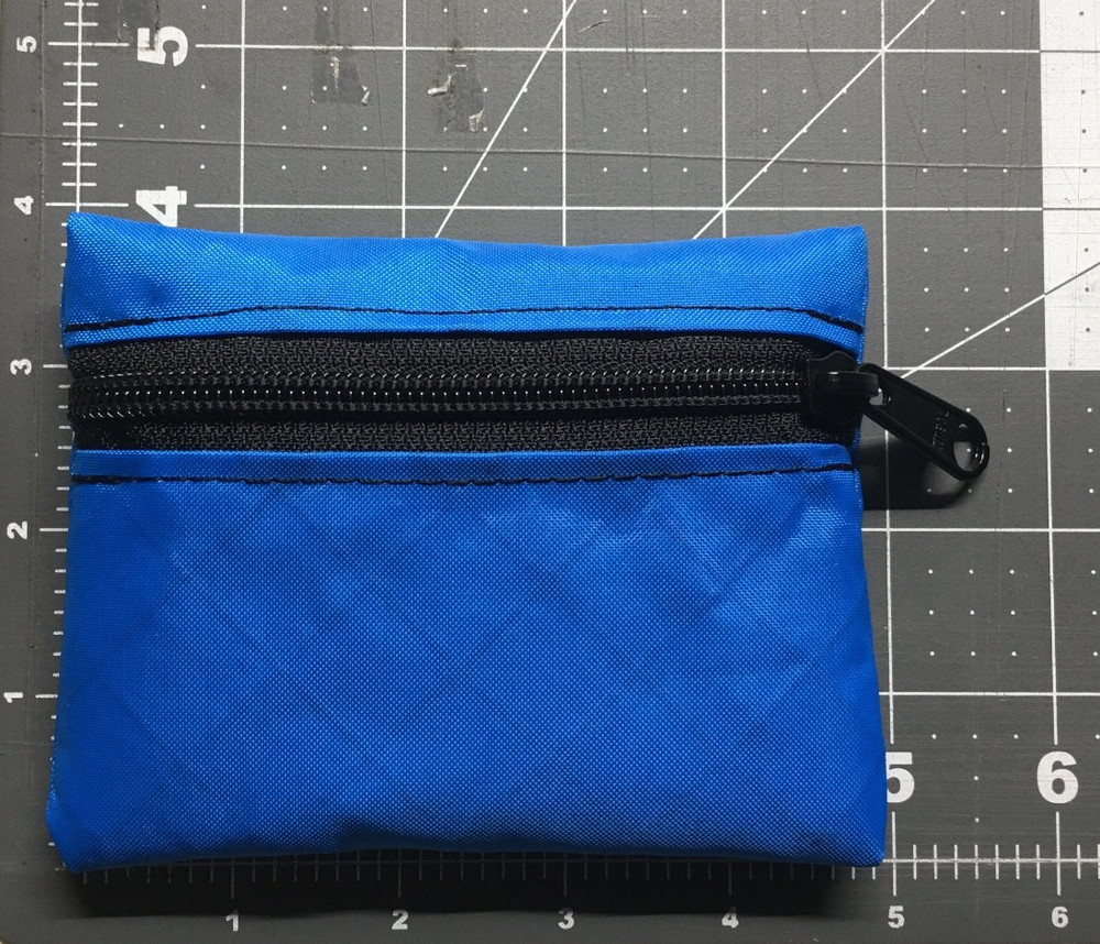 LIVESOUTSIDE Solid Blue X-Pac Zipper Wallet Bag Micro US Made EDC Hiking xpac