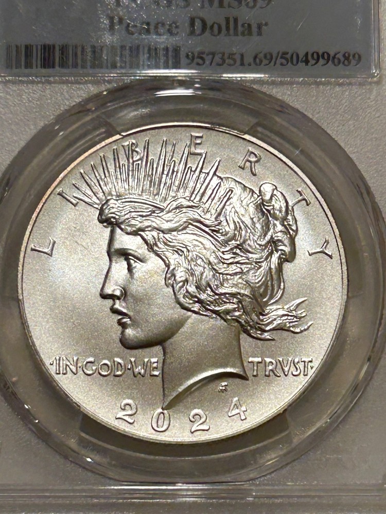 2024 Peace Silver Dollar PCGS MS69 First Strike/Flag Label