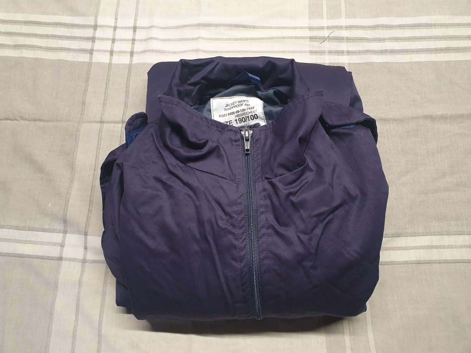 Vintage Royal Navy Windproof Jacket 190/100 Blue British Military Smock RN