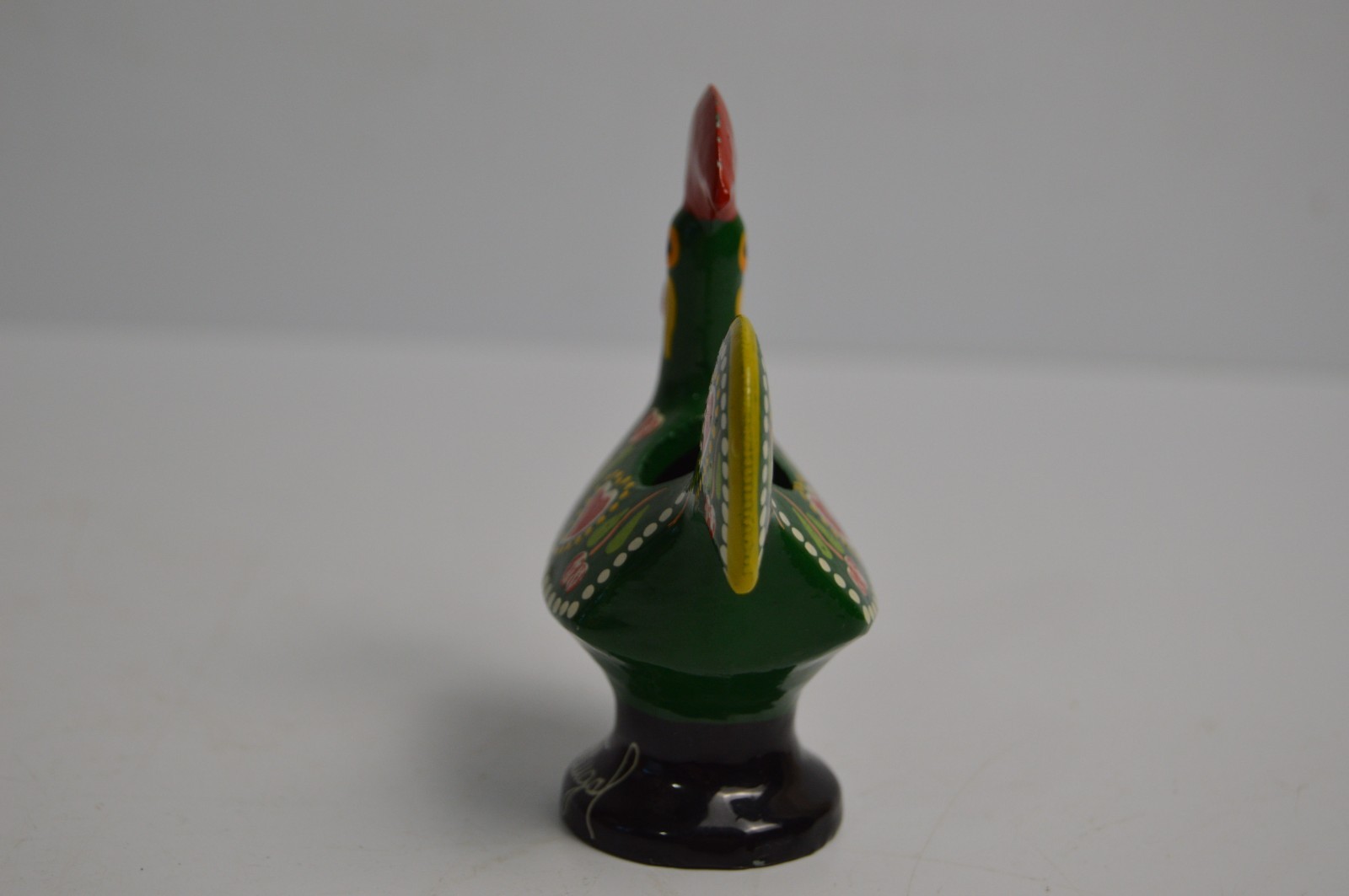 Portuguese Galo Barcelos Metal Rooster Planter Good Luck Souvenir 3.5" Portugal