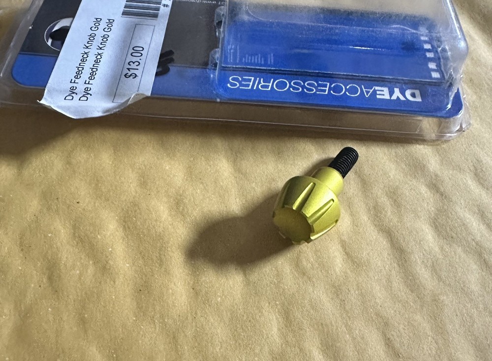 Dye feedneck knob clamp gold