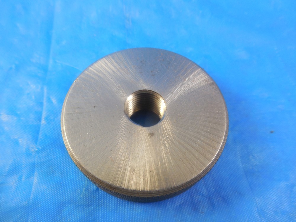 3/8 28 CLASS 2 SOLID THREAD RING GAGE .375 GO ONLY P.D. = .3546 INSPECTION TOOL
