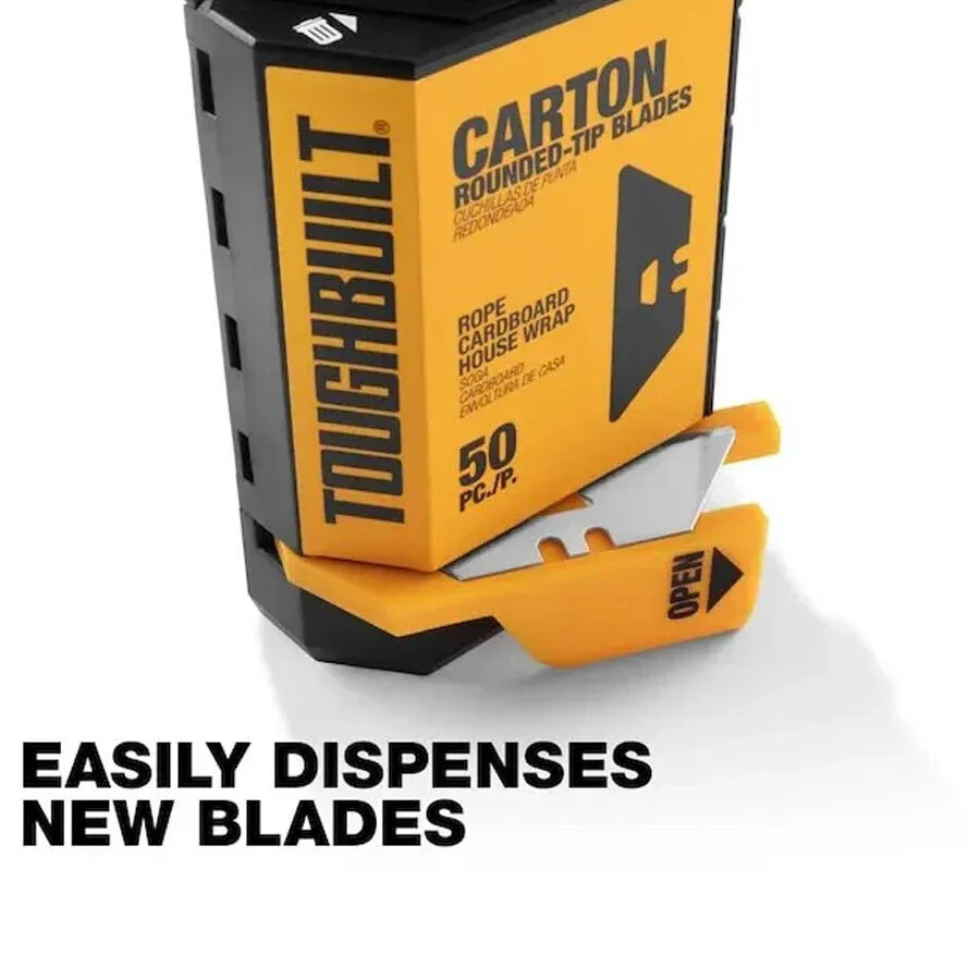 ToughBuilt Scraper Utility Knife + 50 Carton Blades Multi Tool TB-H4S5-01/H4S50