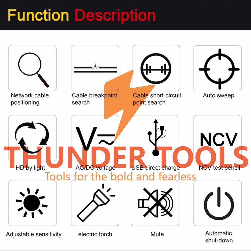 Thunder Tools NOYAFA NF-826 Underground Cable Locator Wire Tracking