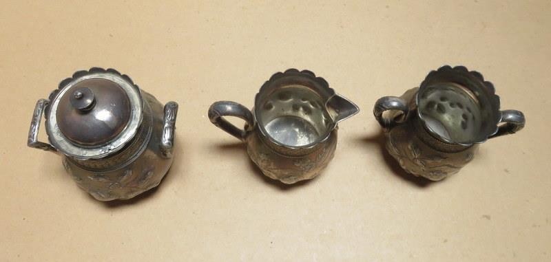 Victorian Silverplate Pairpoint Quadruple Plate Tea Set