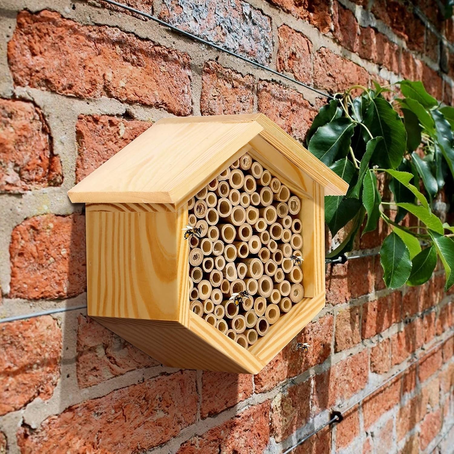 Sturdy Handmade Bee Hotel - Attract Butterflies & Enhance Your Garden's Beauty