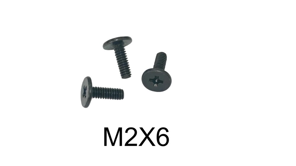 M2x6mm FPV Micro Drone Flight Controller & Canopy Screws Black 8-Pack