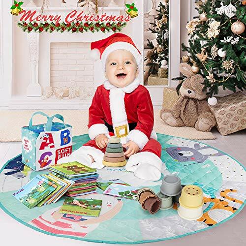 Stacking & Nesting Circle Toy 6 Pc Soft Building Ring Stacker & Teethers,Squeeze