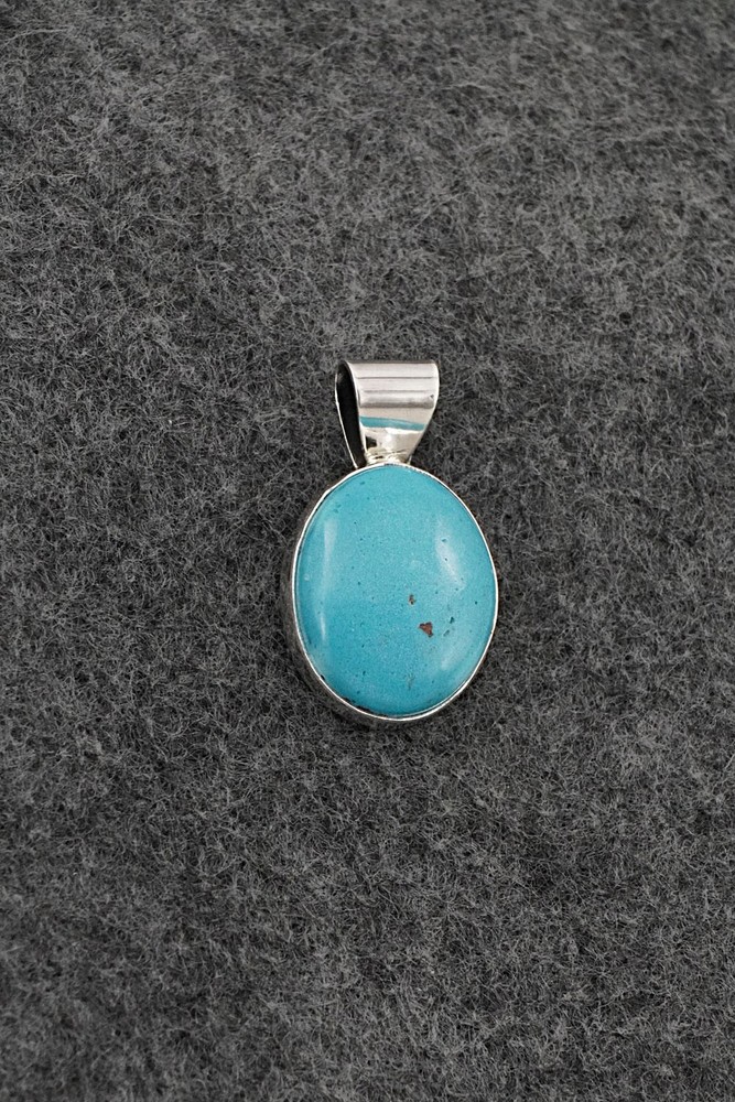 Turquoise & Sterling Silver Pendant - Eugene Gruber