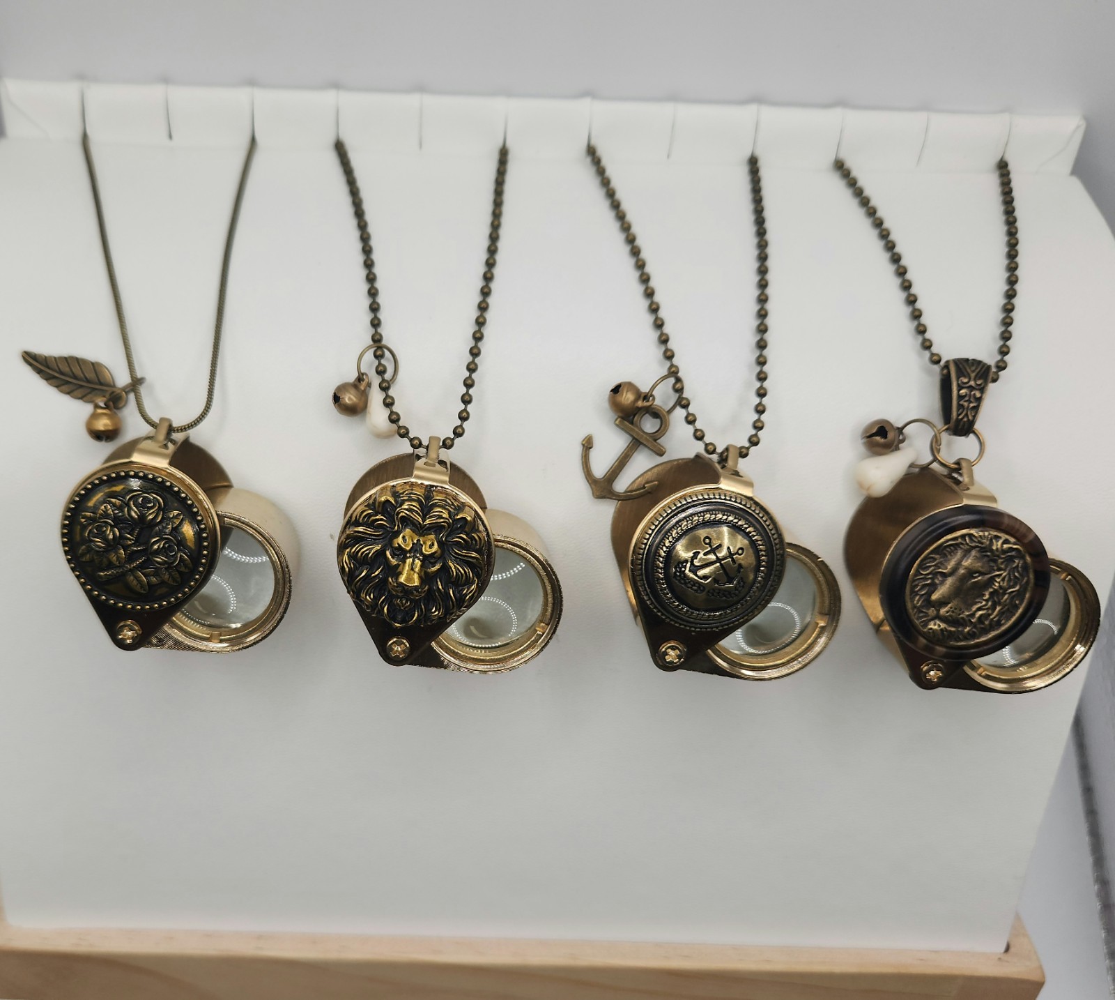 30× Jewelers Loupe Necklace Magnifier Loop Magnifying Glass Jewelry Silver Gold