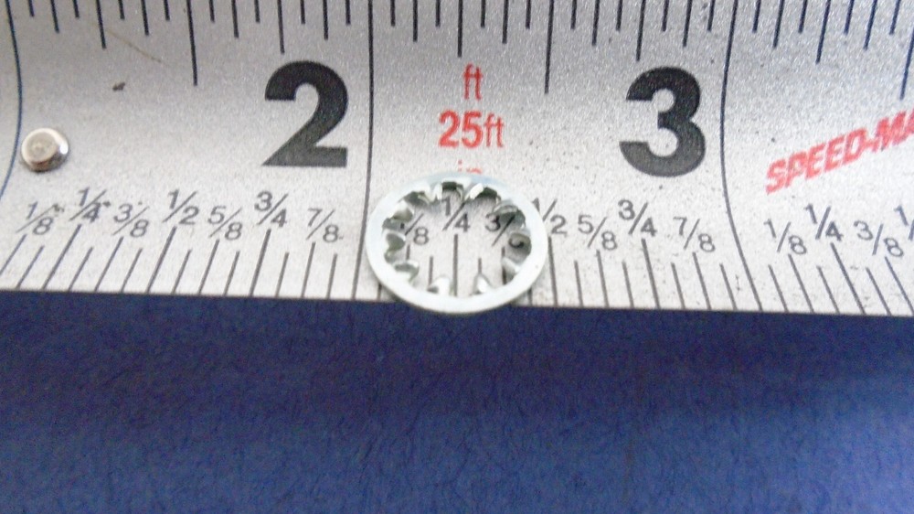 (40 Pack) 1/4" Internal Star Lockwasher 1/4" Thread Stud Bolt Nut Lock Washer