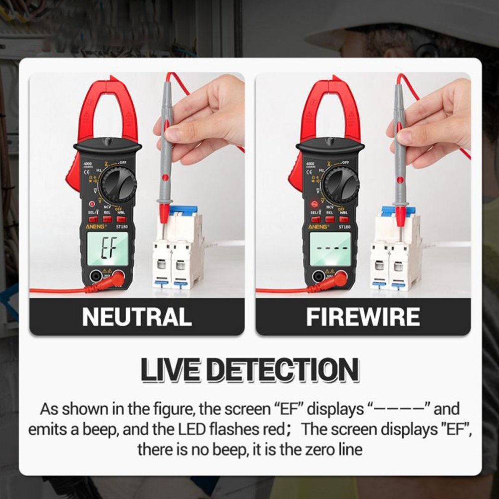 Digital Multimeter Tester AC DC Volt Ohm Amp Clamp Meter Auto Range LCD Handheld