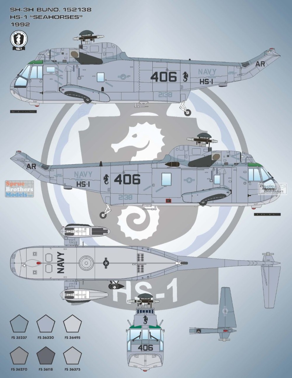 Bullseye 1/48 Decals #48047 Seaking Collection #1 for Hasegawa SH-3D/H Kits