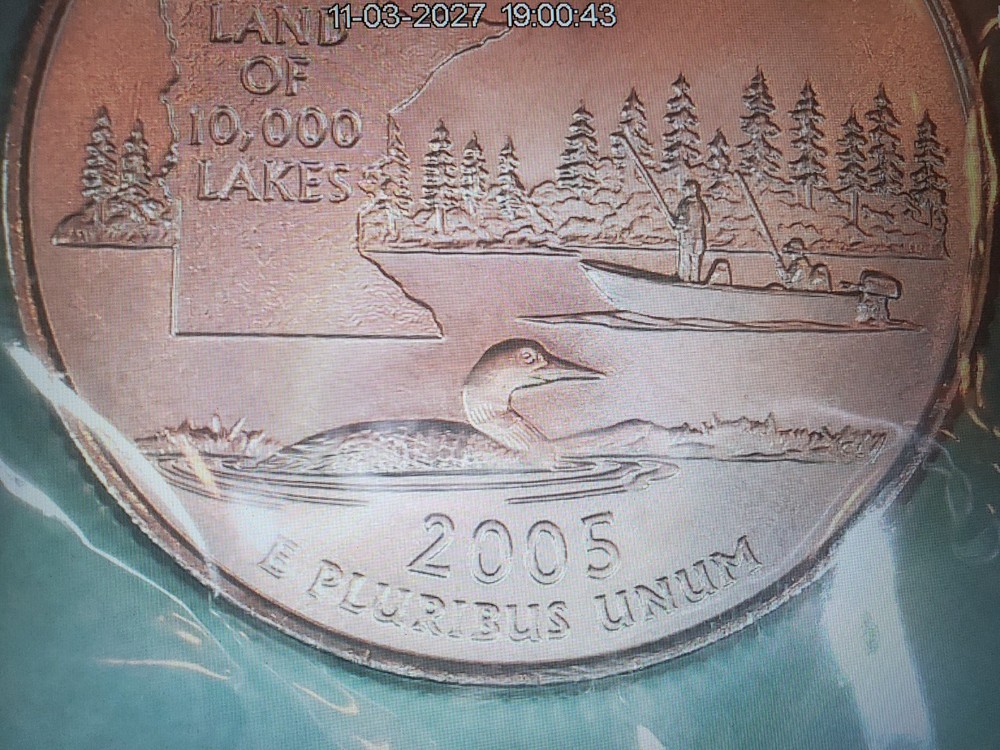 2005 P Minnesota State Quarter. Error Coin Uncirculated