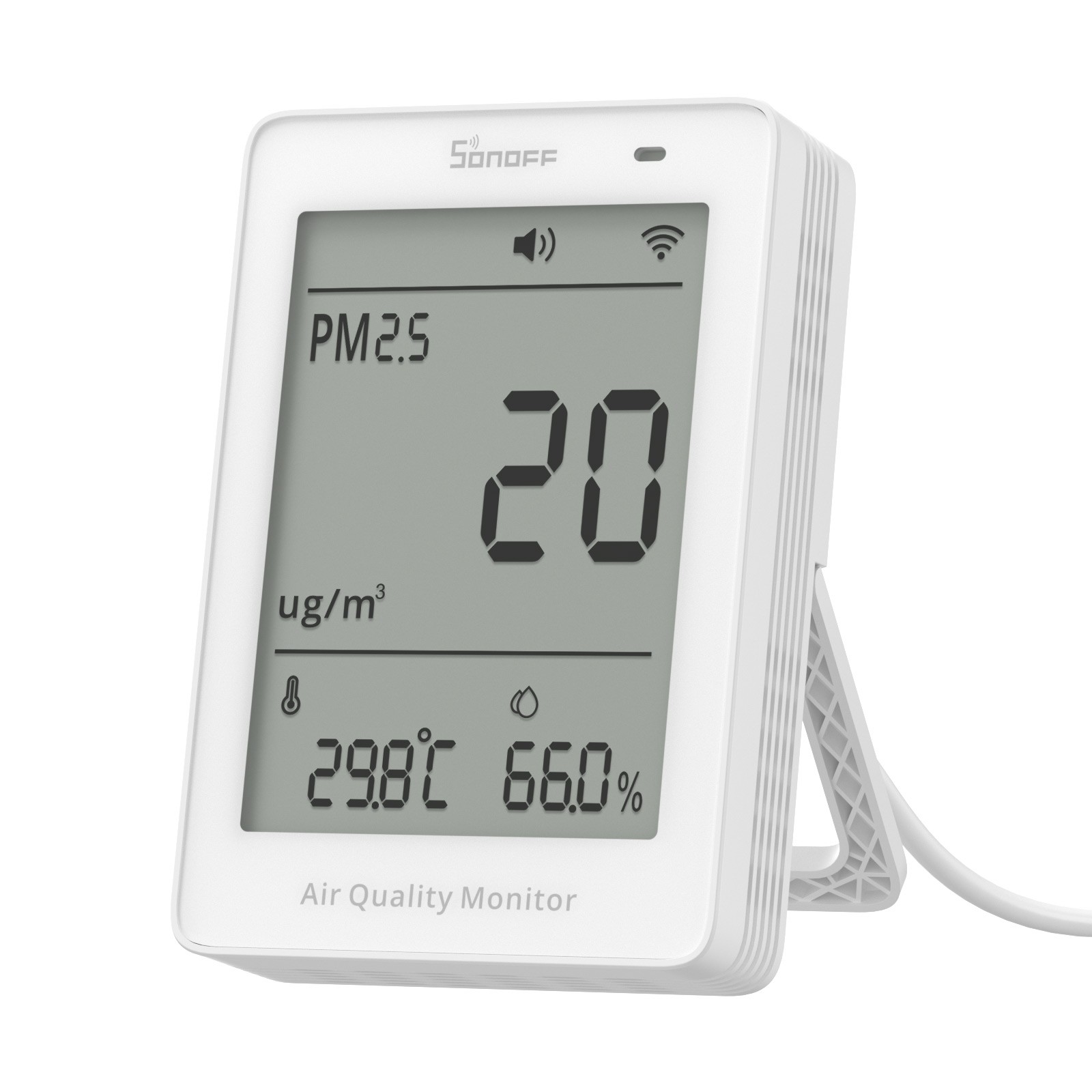 SONOFF Matter Over Wi-Fi Air Quality Monitor Indoor PM2.5 PM10 4-in-1 Monitoring
