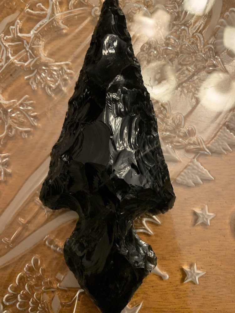 Black Obsidian 6 Inch Arrowhead