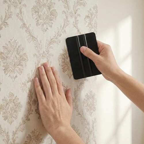 2Pack Black Vinyl Squeegee 4Inch Plastic Smoothing Scraper blue hard 5Pcs