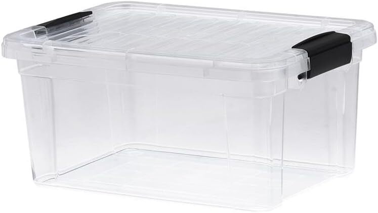 Superio Clear Storage Bin with Lid, Plastic Storage Box for Home- 3.5 Quart