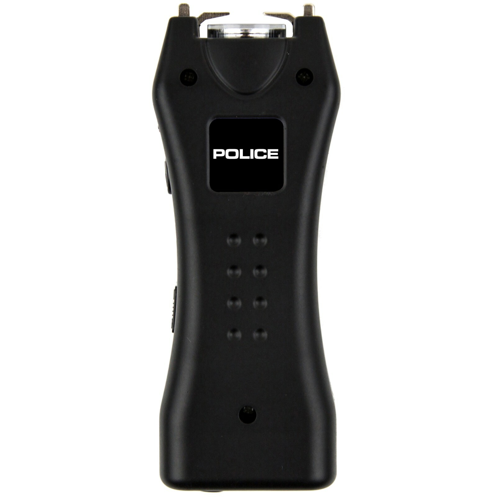 POLICE Stun Gun 618 Max Volt Rechargeable LED Flashlight for Self Defense Black