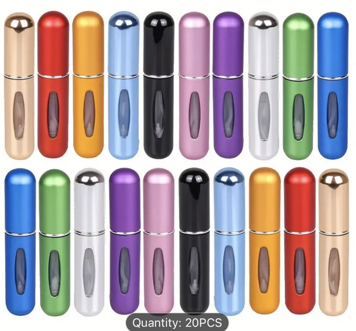 Travel Perfume Atomizer spray 5 pcs 5ml refillable Mini Cologne Bottle Empty
