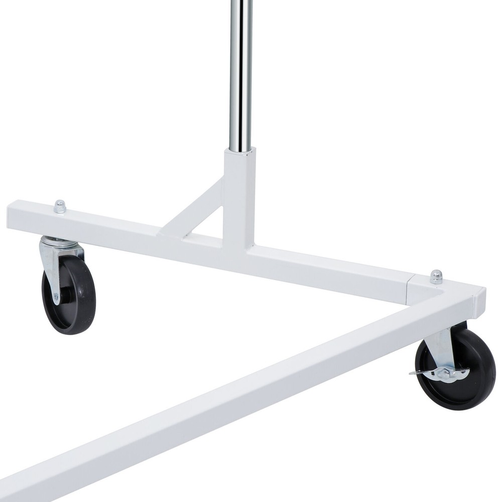 Durable Garment Rack Rolling Clothing Rack Storage Shelf with Z-Base Design