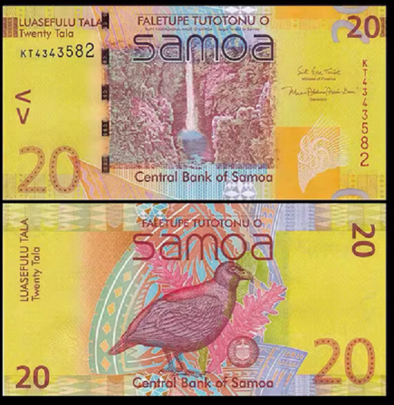 2017 Samoa 20 Tala P-40 NEW UNC BANKNOTES