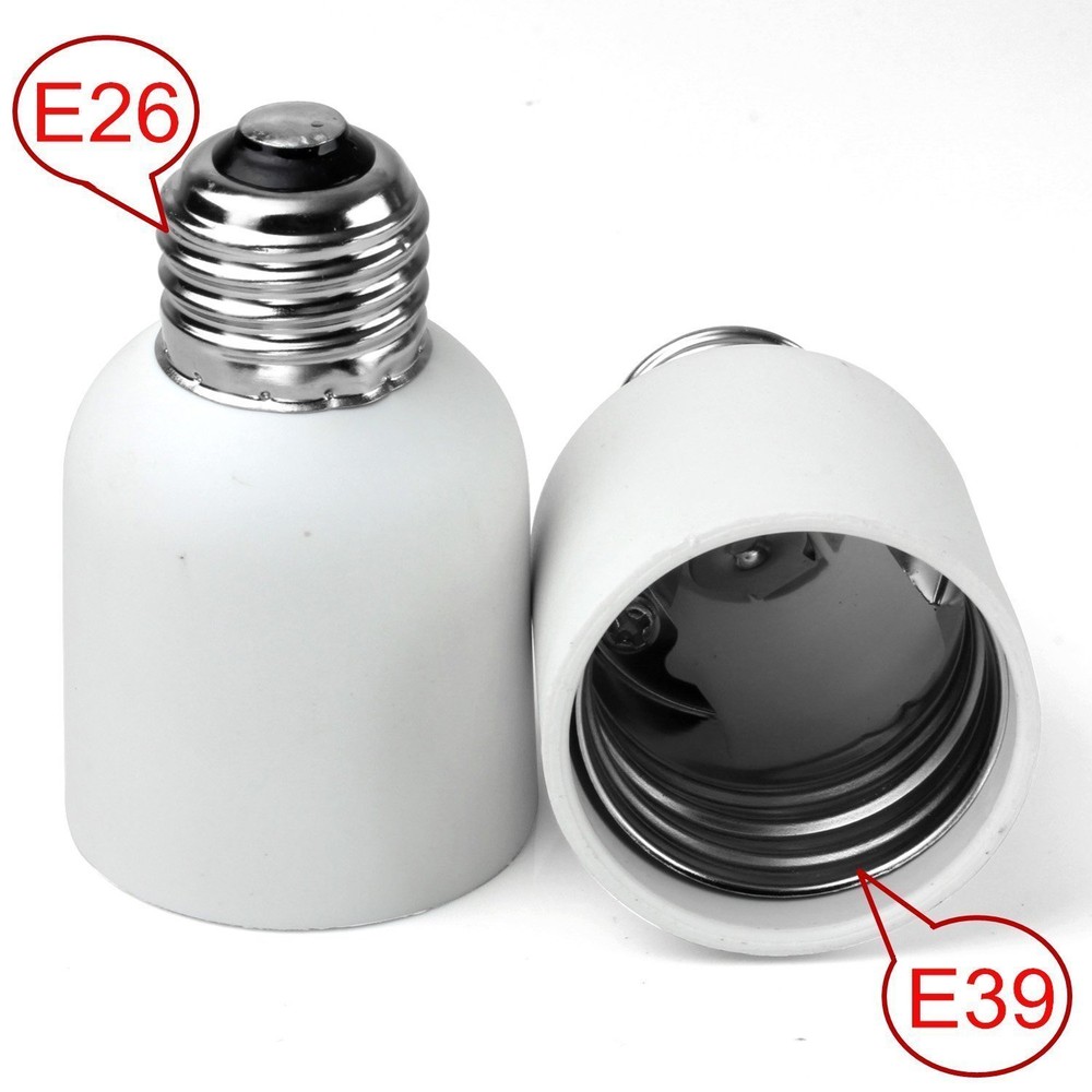 2-Pieces E26 to E39, Medium Screw to Mogul Base Lamp Adapter Converter
