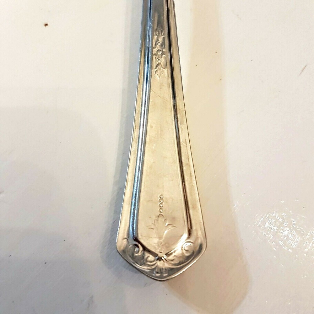 DS Stainless Pierced Pie Server Lily Flower Dots Pattern 10.5" Slotted Spatula