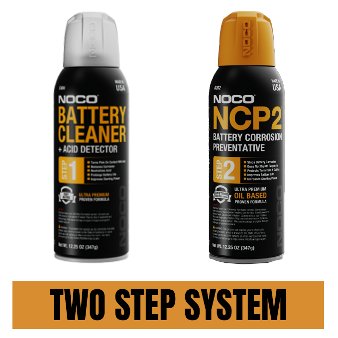 NOCO A202, E404 Battery Terminal Corrosion Cleaner + Protection Spray Combo Pack