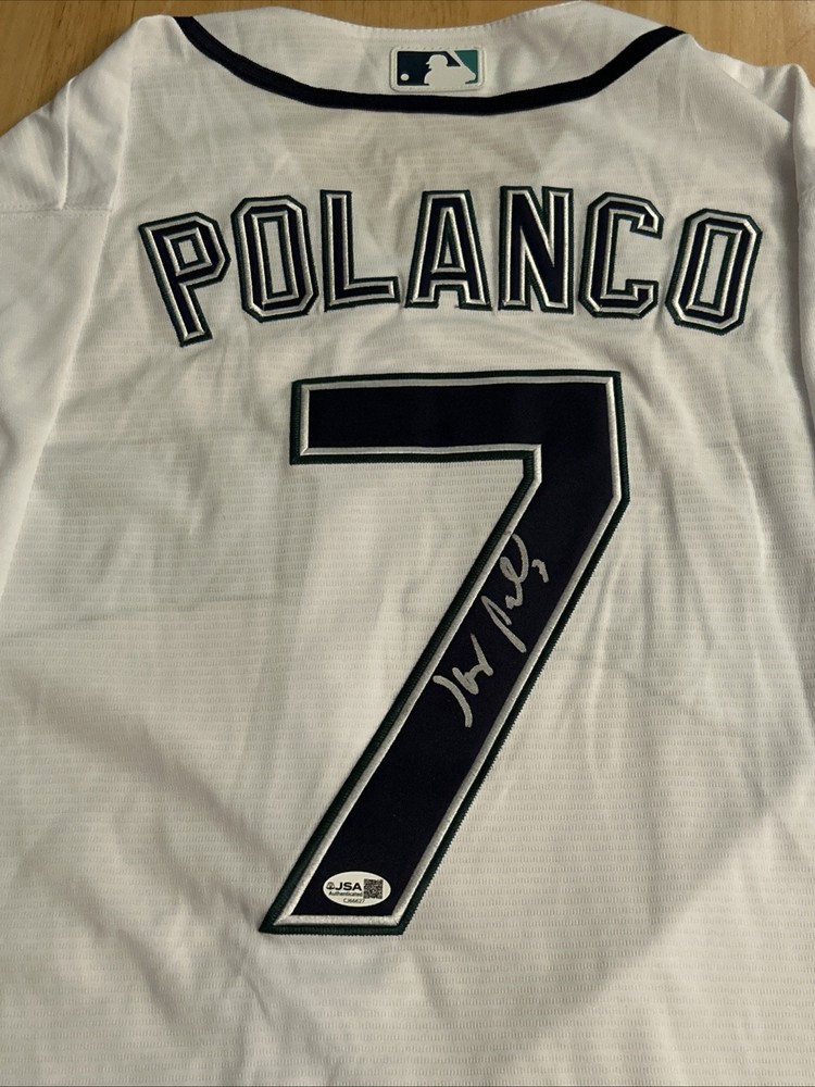Jorge Polanco Seattle Mariners Autographed Jersey JSA Certified