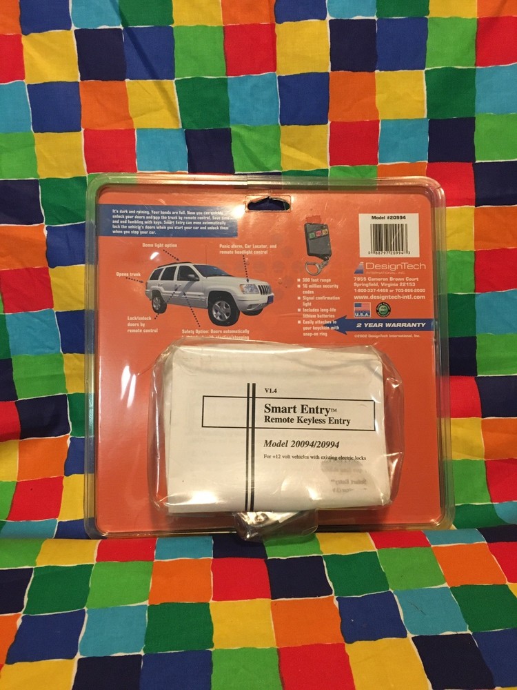 DESIGN TECH REMOTE KEYLESS ENTRY