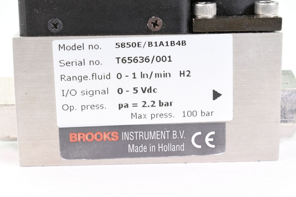 BROOKS INSTRUMENT 5850E/B1A1B4B, Mass Flow Controller, H2; 0-1 ln/min