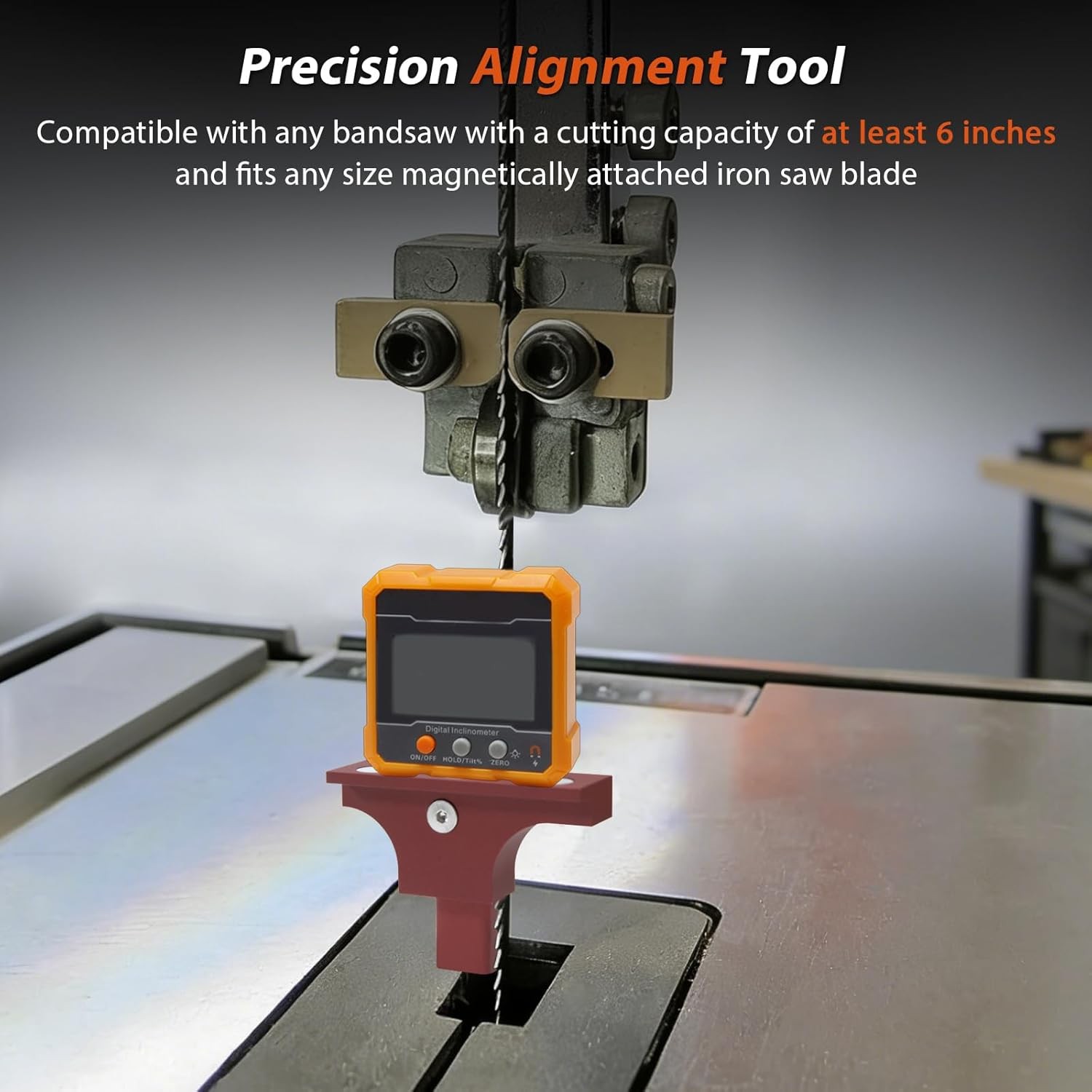Precision Alignment Tool Compatible with Bandsaw Table, Magnetic Adhesion