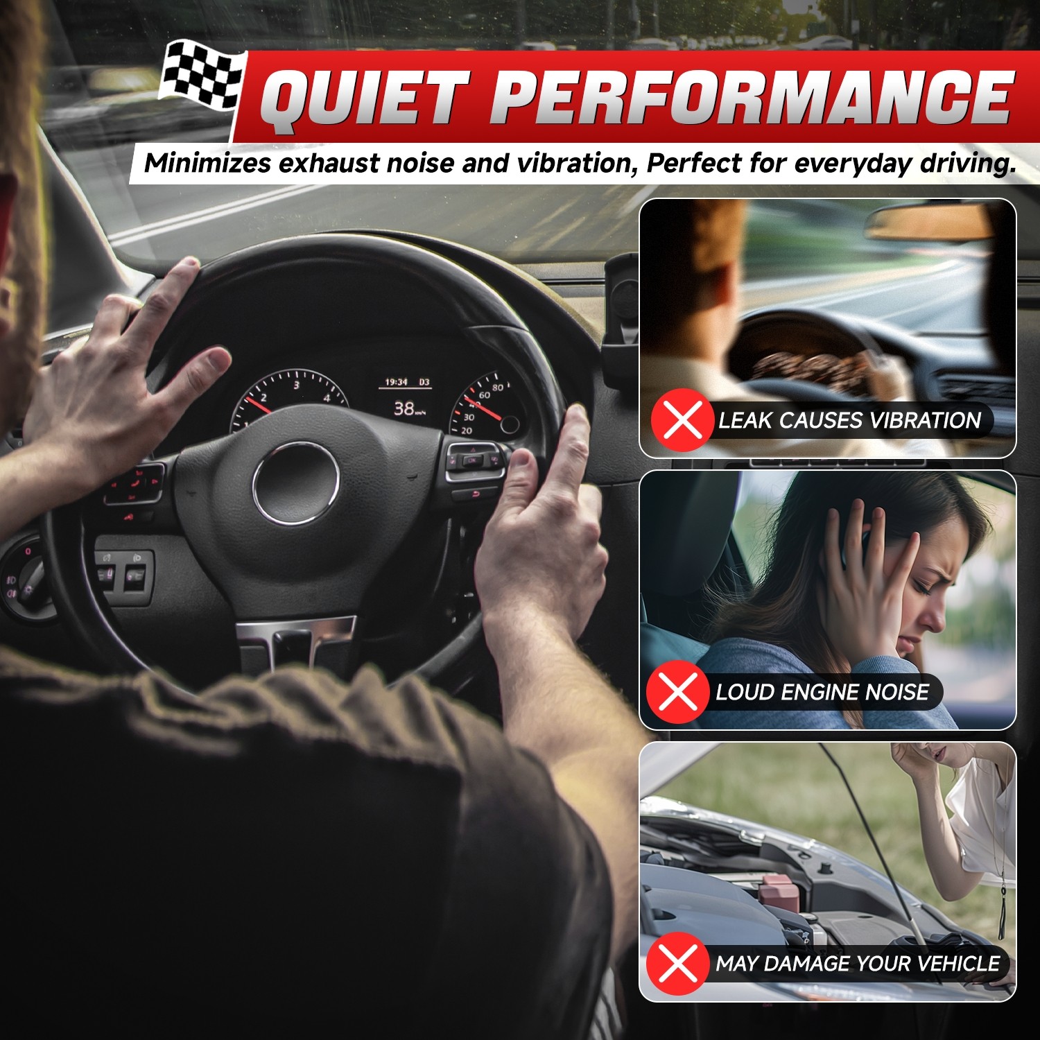 Pair 3-1 Shorty Exhaust Manifold Header For 2007-2011 Jeep Wrangler Jk 3.8L V6