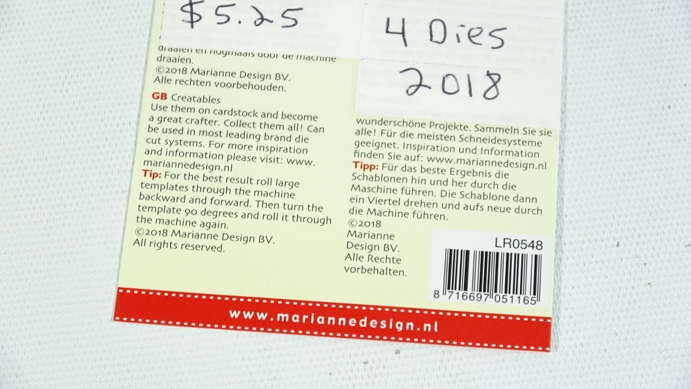 2018 Marianne Design B.V. Tiny Creatables Dies Tiny's Red Robin LR0548