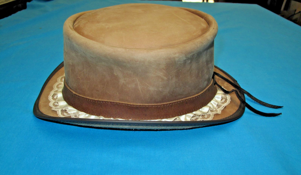 Victorian Style Leather Riding Hat US Made