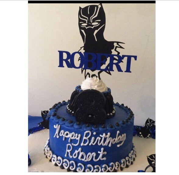 Black Panther Cake Topper Personalized Marvel Cake Topper Marvel Comics