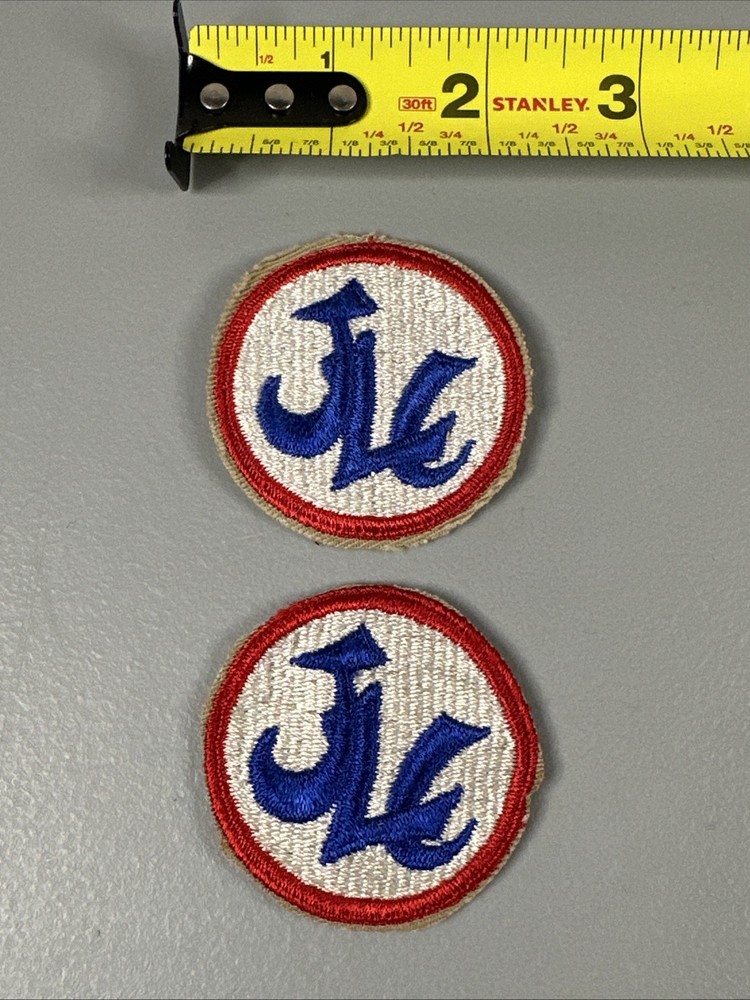 2 Vintage US Army Japan LOG Command Cut Edge Patch