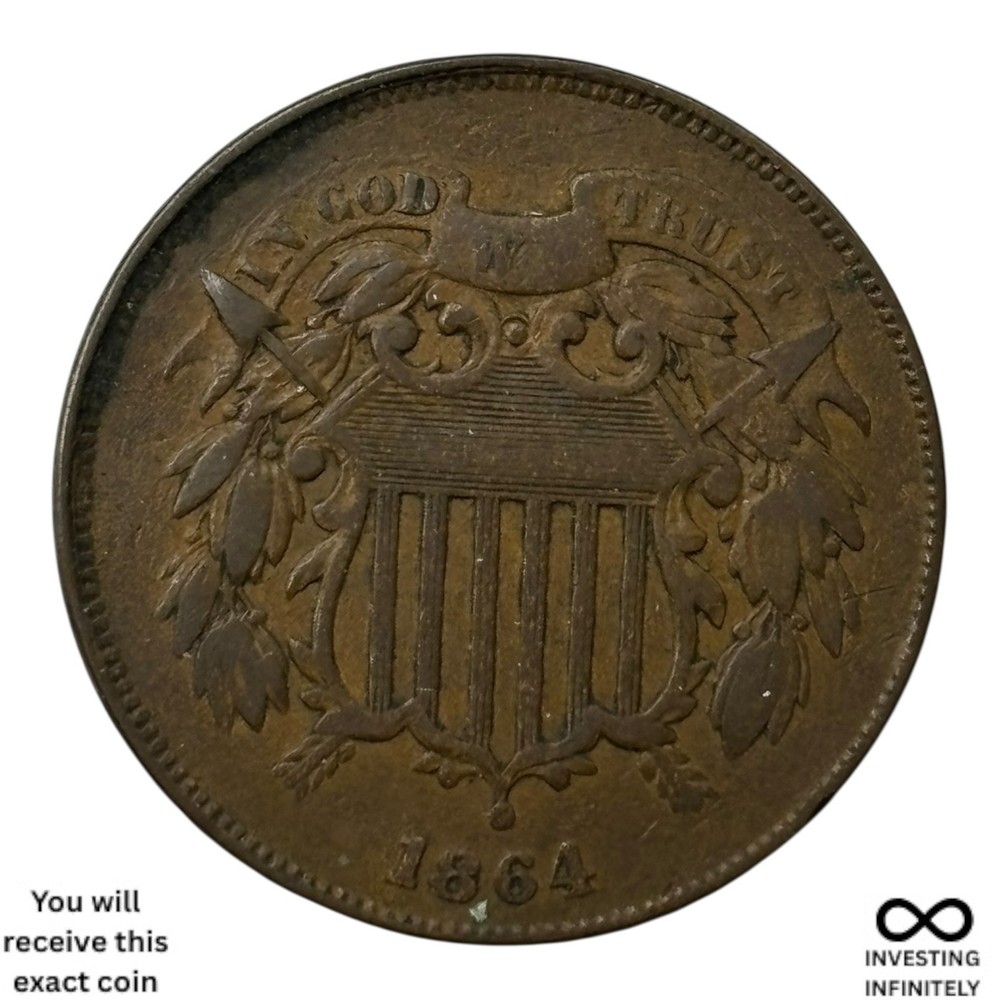 1864 2 Cent Piece X-1391