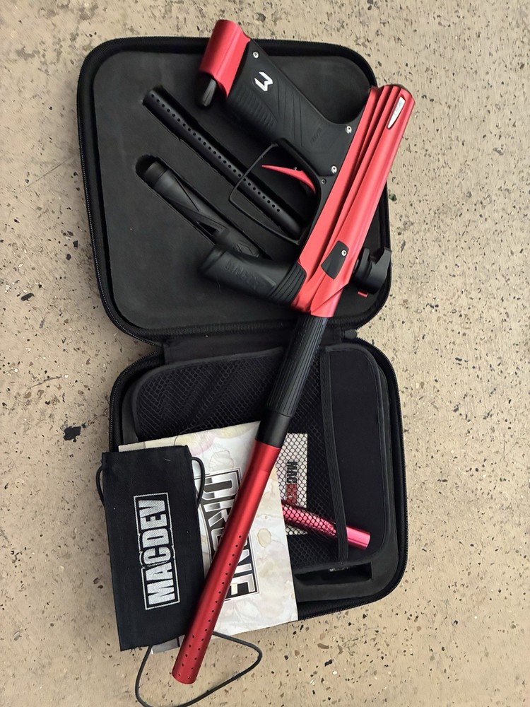 MacDev Drone 2 Electronic Paintball Marker Red & Black Finish, Advanced Design