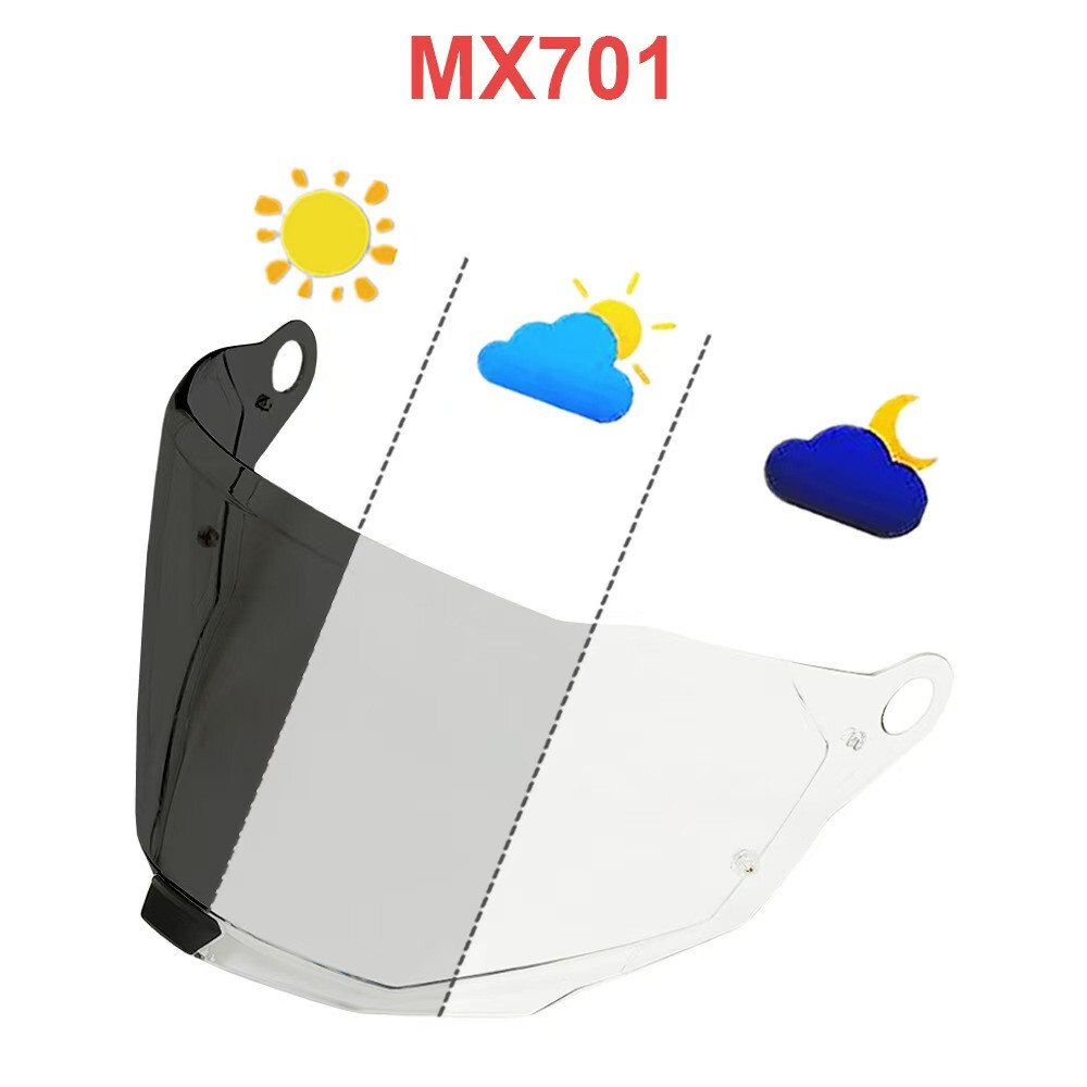 Photochromic Face Shield Helmet Visor Windscreen Len for LS2 MX701