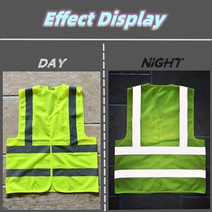 HIGH VISIBILITY REFLECTIVE ANSI/ISEA STANDARD SAFETY VEST
