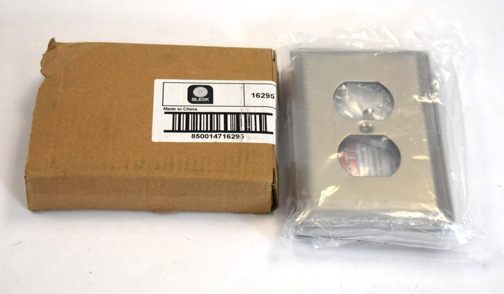 Sleek Lighting Outlet Wall Plates 16295 AT19176-DN 4 Pack
