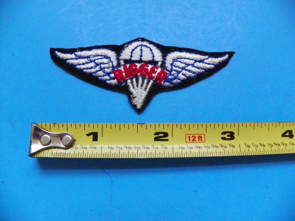 VIETNAM ORIGINAL 3 1/4" AIRBORNE RIGGER WING PATCH